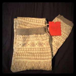 NEW Mossimo winter print leggings gray/cream sz XS
